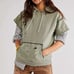 Free People X Tricia Fix Short Sleeve Stitch Hoodie Pullover Green Women’s Small