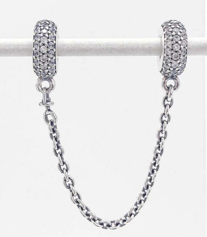 Authentic Pandora safety chain sparkle row