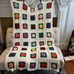 Crochet Blanket 3-D Flower 76 x41