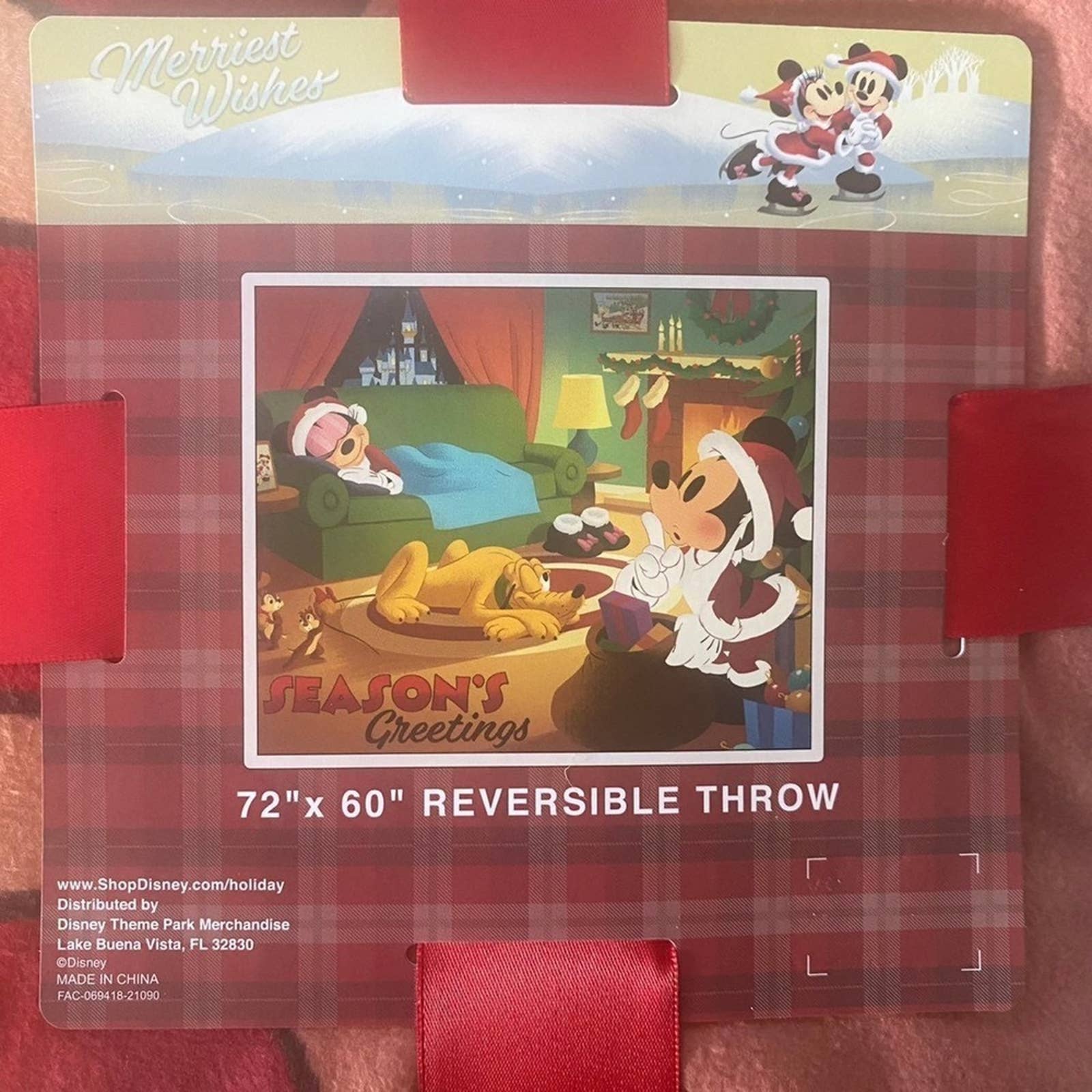 Mickey Minnie Christmas online Throw Blanket