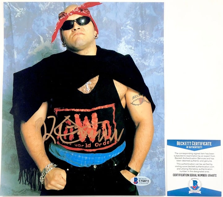 WCW NWO Konnan Signed 8x10 Photo B Autograph LAX IMPACT Lucha BAS COA