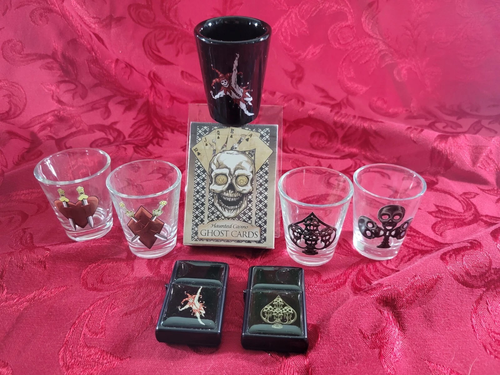 Haunted Casino - BUNDLE (5 Shot Glasses, 2 Lighters, Playing Cards) Limited Ed.