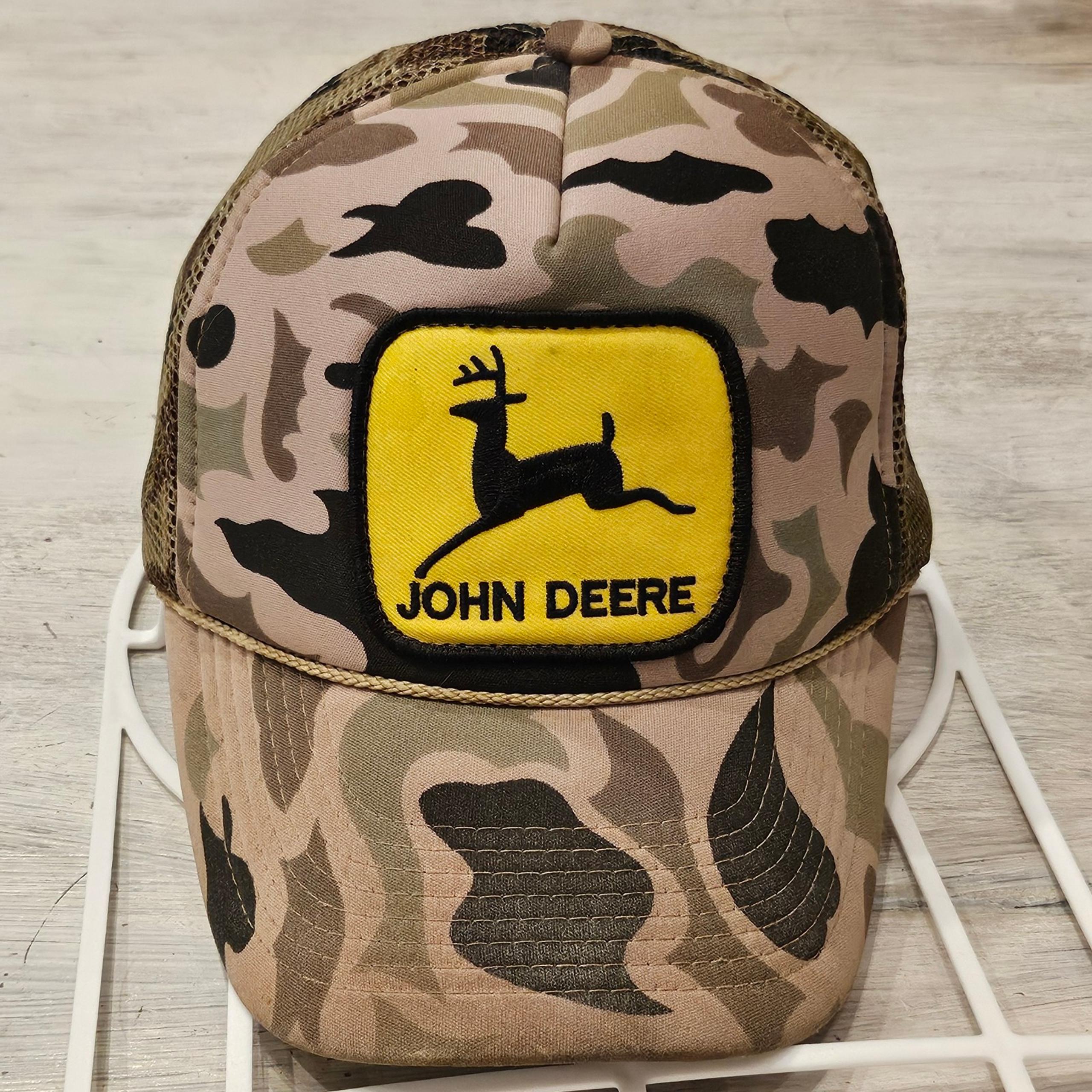 Vintage 80s John Deere Duck Camouflage Snapback Trucker Hat