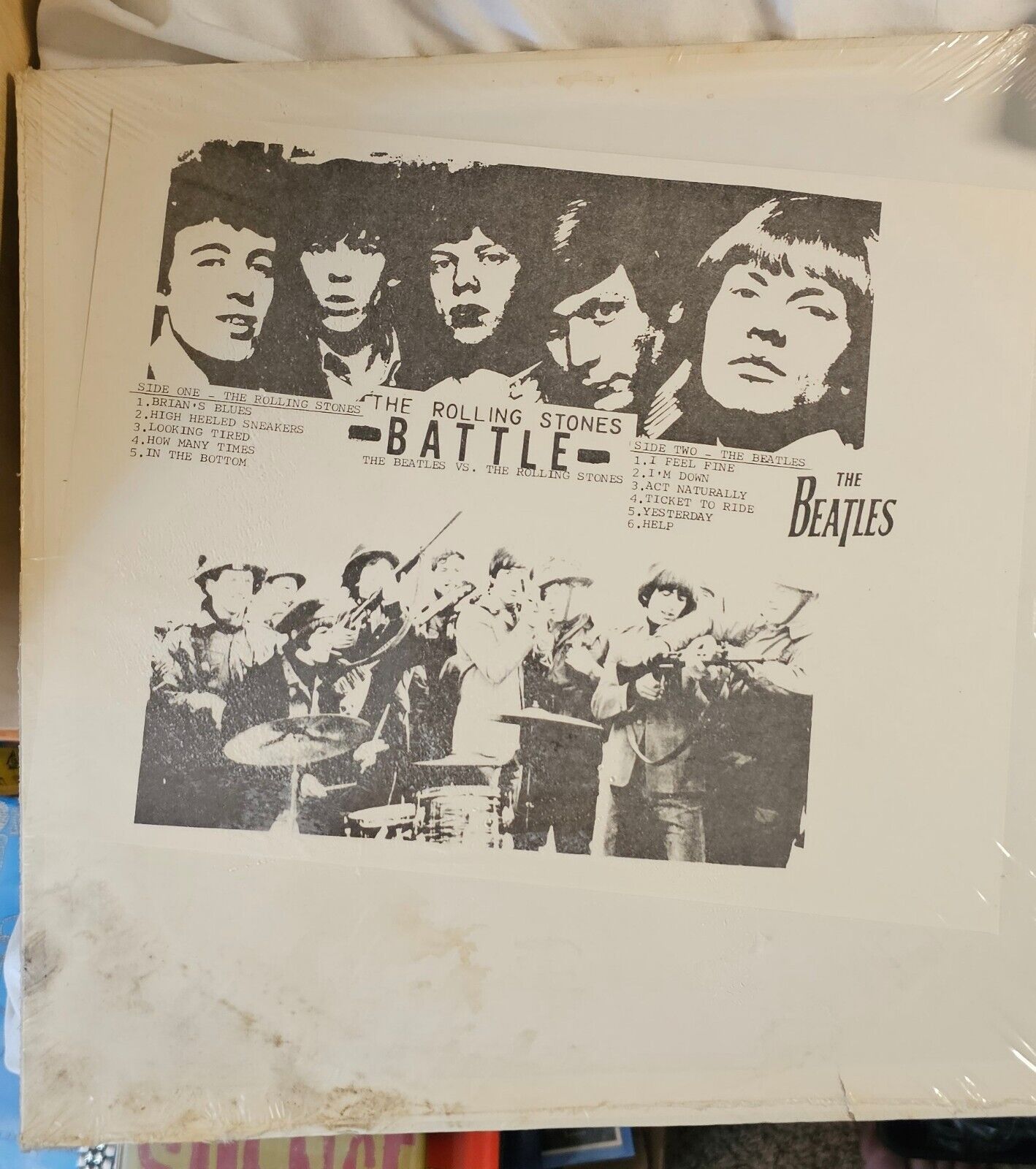 The Beatles VS The Rolling Stones Battle Record RP-24 DJ Vinyl Black Label