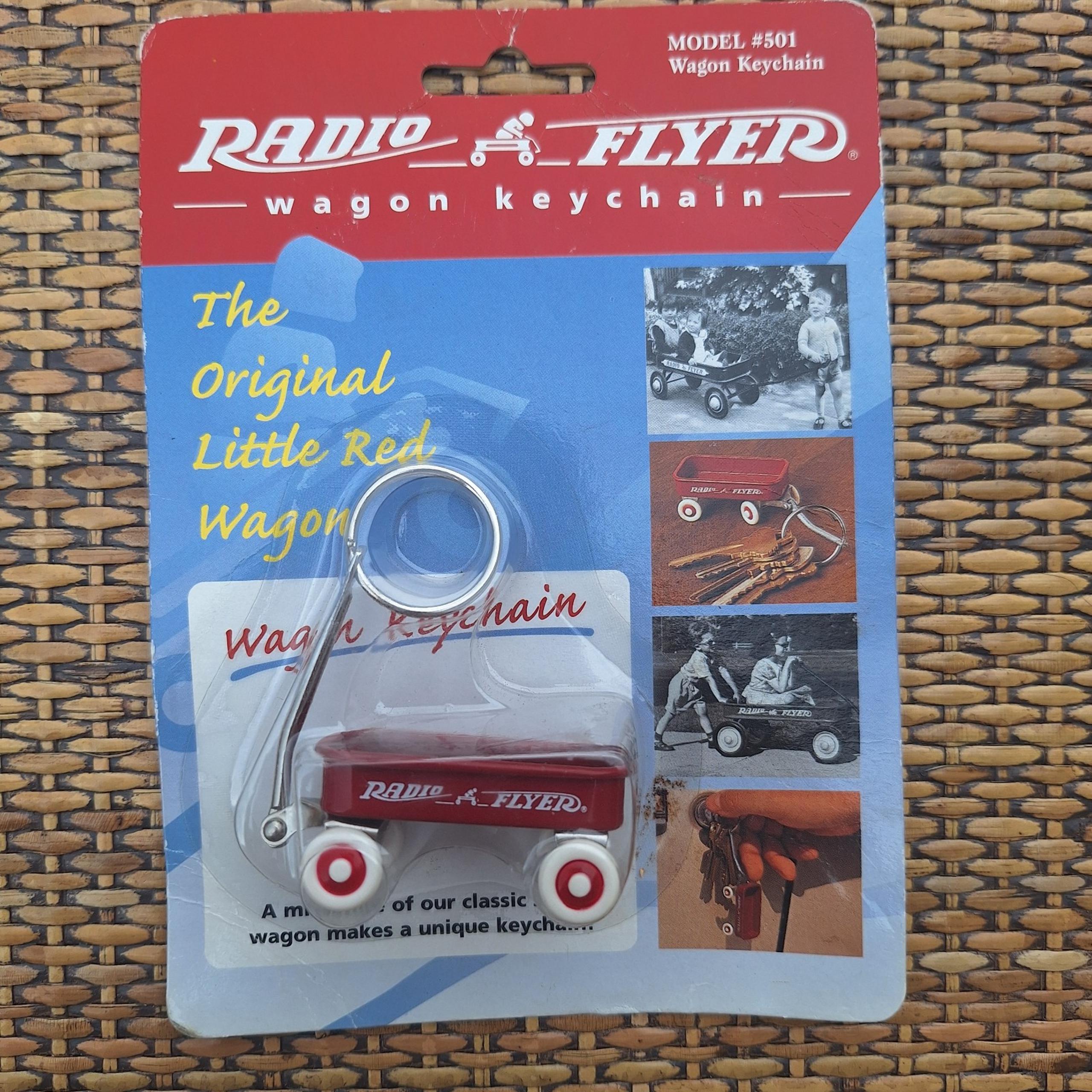 1997 Radio Flyer Classic Wagon Mini Keychain NEW Miniatures Model # 501 90s Vtg