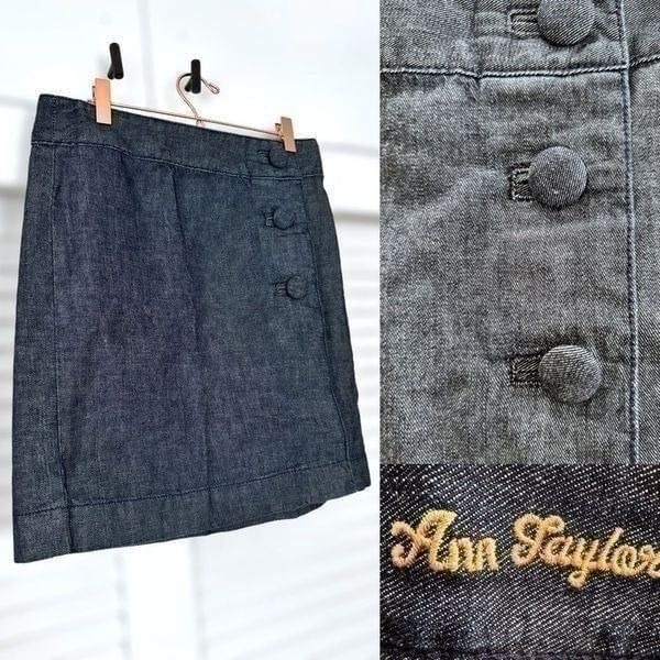 ANN TAYLOR Wrap Denim Skirt Size 2