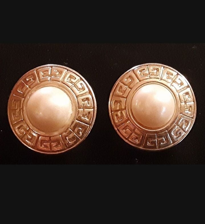 c1980 GIVENCHY Classic G Logo Earrings