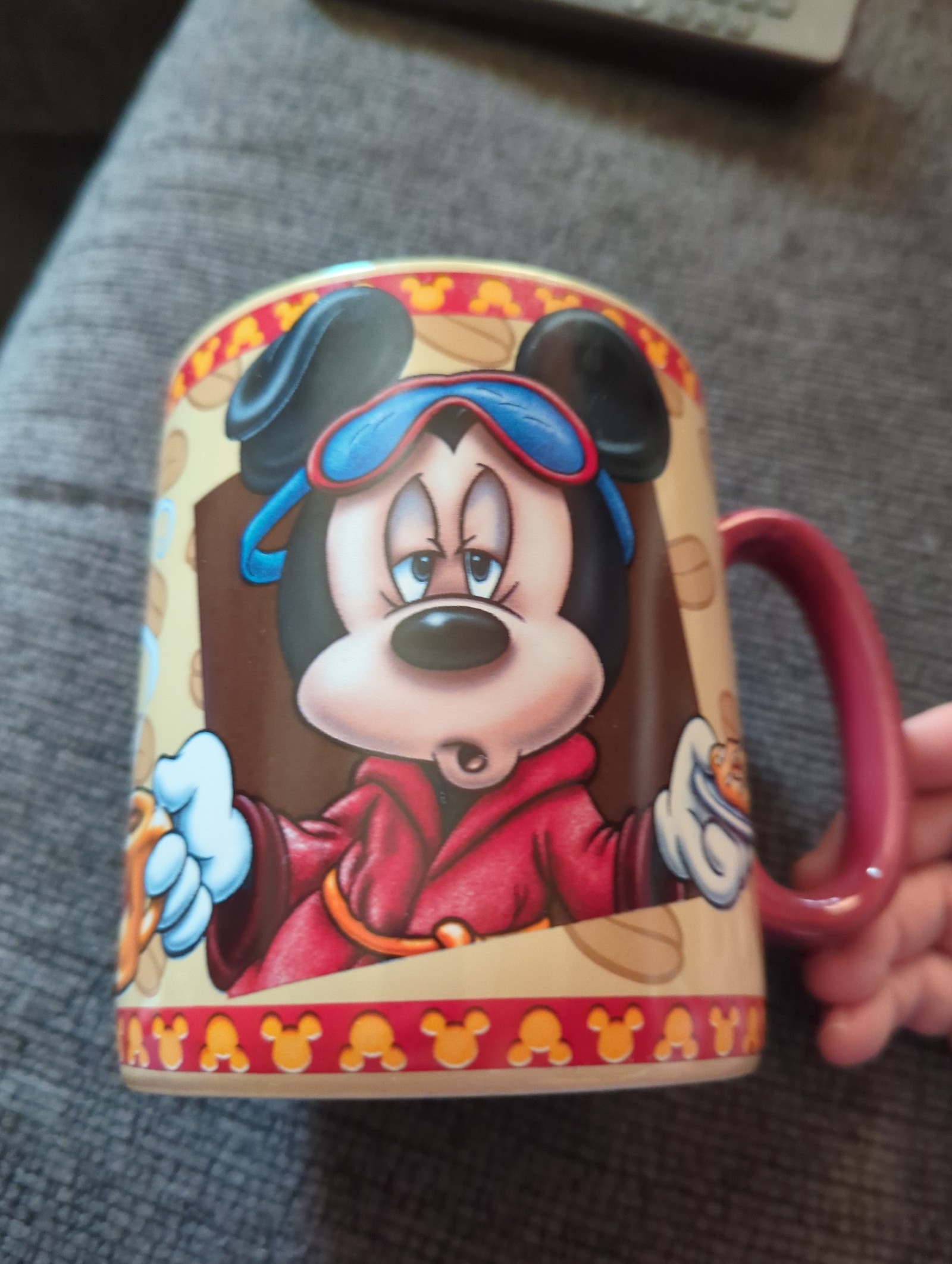 Disneyland Mickey Mouse x-large coffee mug mornings aren't pretty