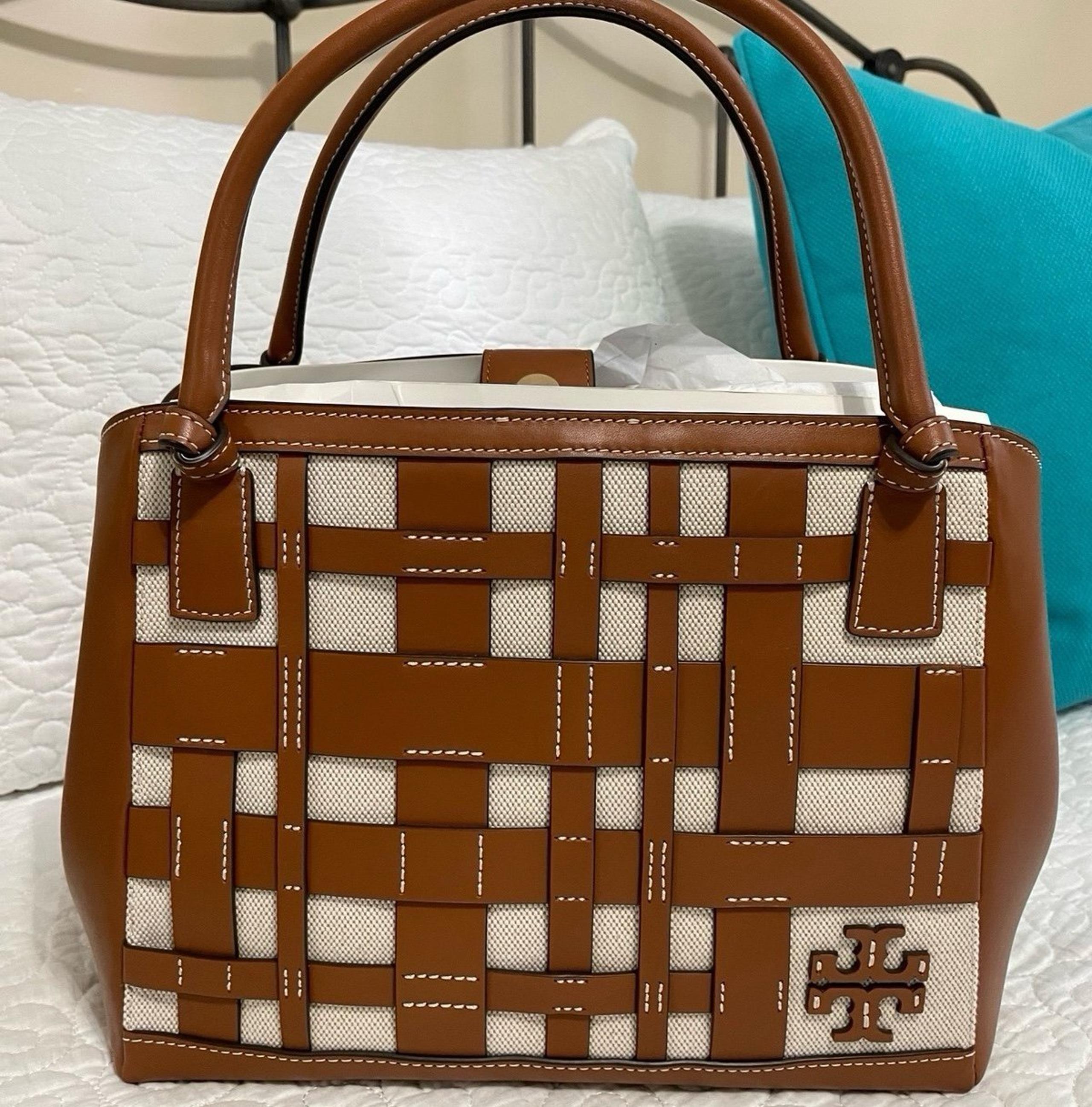 Tory Burch McGraw Woven Satchel New