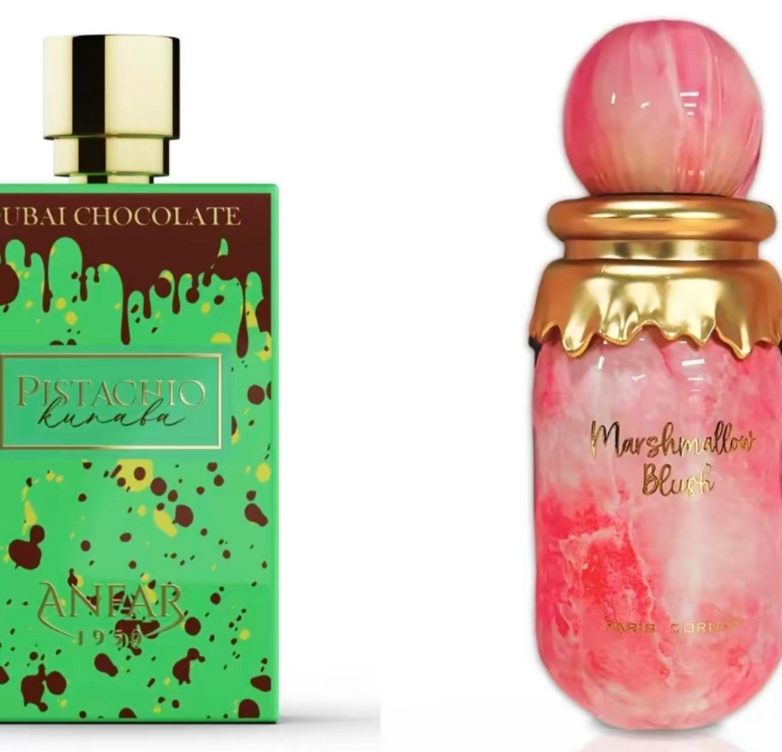 Bundle Marshmallow Blush & Dubai Chocolate Perfume Pistachio Kunafa Fragrance
