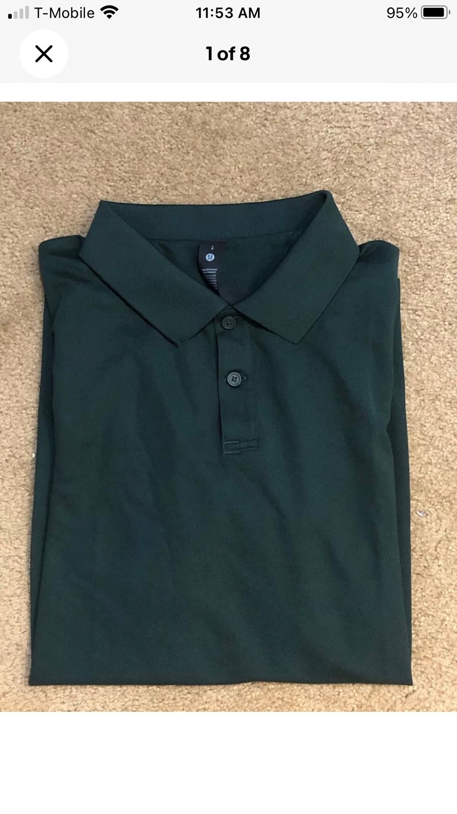 NWT88 Lululemon Pique Classic Fit Short Sleeve Polo - LGYG - Size XL