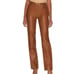 7 For All Mankind Faux Leather Straight Leg Pant Camel Size M