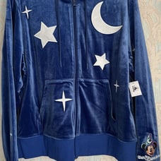 Sz M 2025 Walt Disney World Sorcerer Mickey Blue Zip Up Hoodie Sweatshirt Velvet