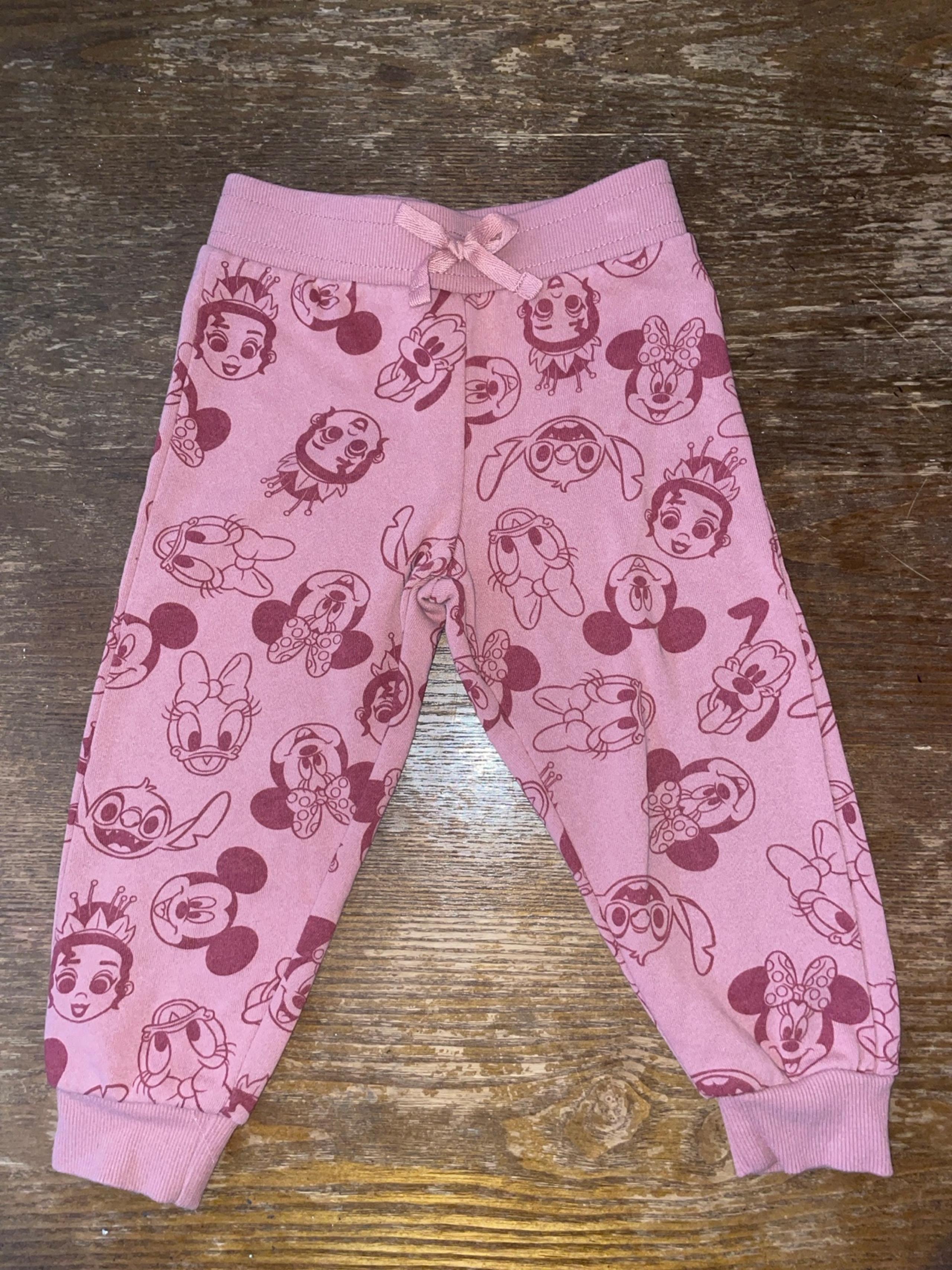 Disney 100 Anniversary pink Minnie and friends sweatpants size 2t