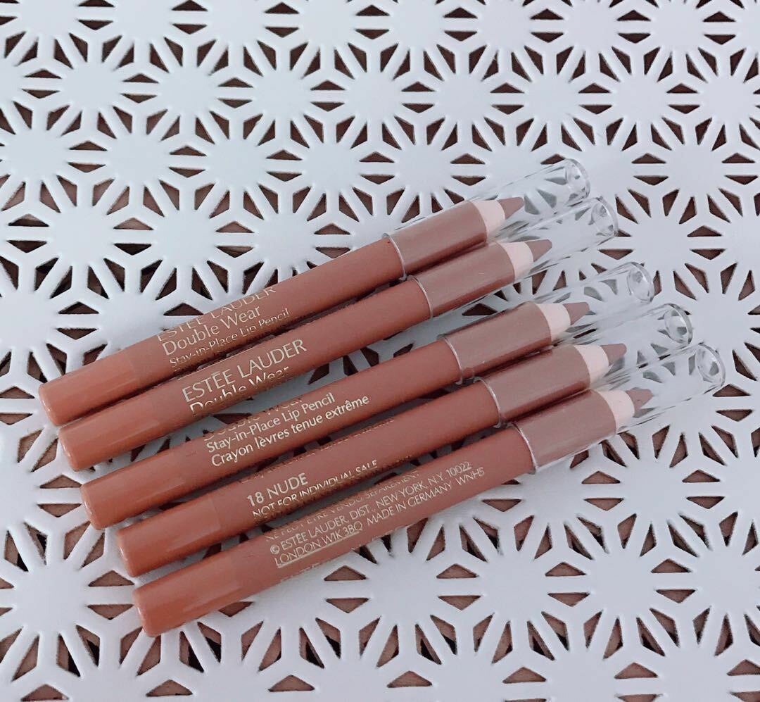 NEW 5 x Estee Lauder (18 Nude) Double Wear Stay-in-Place Lip Pencil Travel Siz