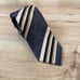 LARDINI Tie Navy Stripe Lardini Silk Cotton