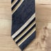 LARDINI Tie Navy Stripe Lardini Silk Cotton