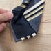 LARDINI Tie Navy Stripe Lardini Silk Cotton