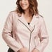 Rose gold cropped moto Jacket