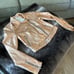 Rose gold cropped moto Jacket