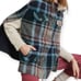 Anthropologie Andersen & Lauth Davis Plaid Capelet Cape Ble Green
