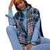 Anthropologie Andersen & Lauth Davis Plaid Capelet Cape Ble Green
