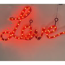 LOVE Red Wall Sign Valentine Small Lights in Tube Electric Cord 18 w, 8 h