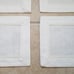 RARE 4 RALPH LAUREN PALMER WHITE CREAM LINEN COCKTAIL BAR DRINK APPETIZER NAPKIN