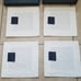 RARE 4 RALPH LAUREN PALMER WHITE CREAM LINEN COCKTAIL BAR DRINK APPETIZER NAPKIN