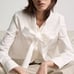 NWT ZARA Blouse | Zara ZW COLLECTION WHITE BOW BLOUSE (Size: S) RRP 70