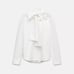 NWT ZARA Blouse | Zara ZW COLLECTION WHITE BOW BLOUSE (Size: S) RRP 70