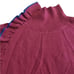 Victoria Beckham Burgundy Wool Ruffle Mock Neck Sweater S