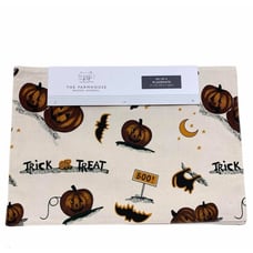 Rachel Ashwell Farmhouse Halloween Pumpkin Trick Or Treat Placemats Set of 4 Bat