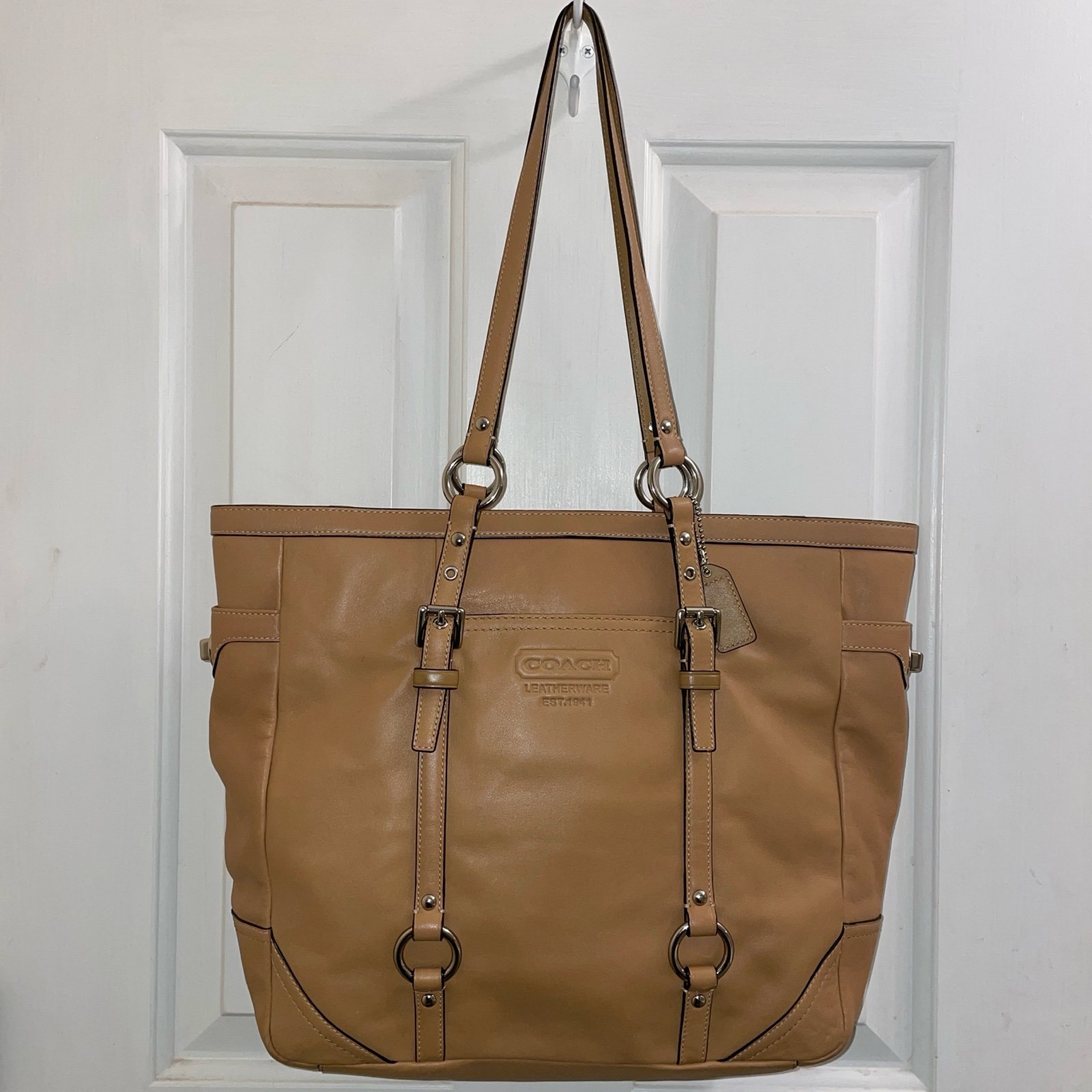 Y2K Coach East West Gallery Leather Tote Bag F11525