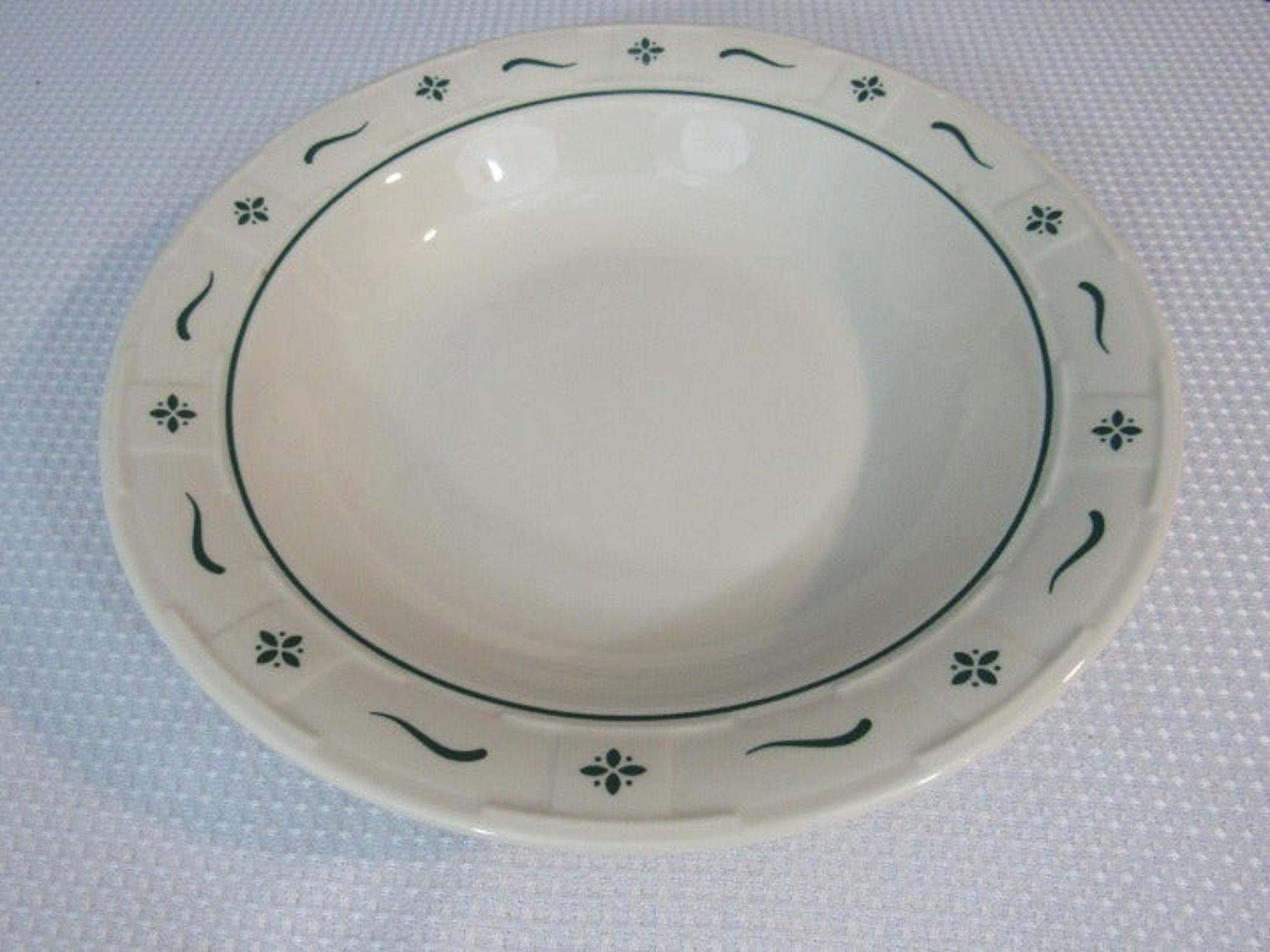 Longaberger Pottery Classic Green Pasta 40 oz. Serving Bowl
