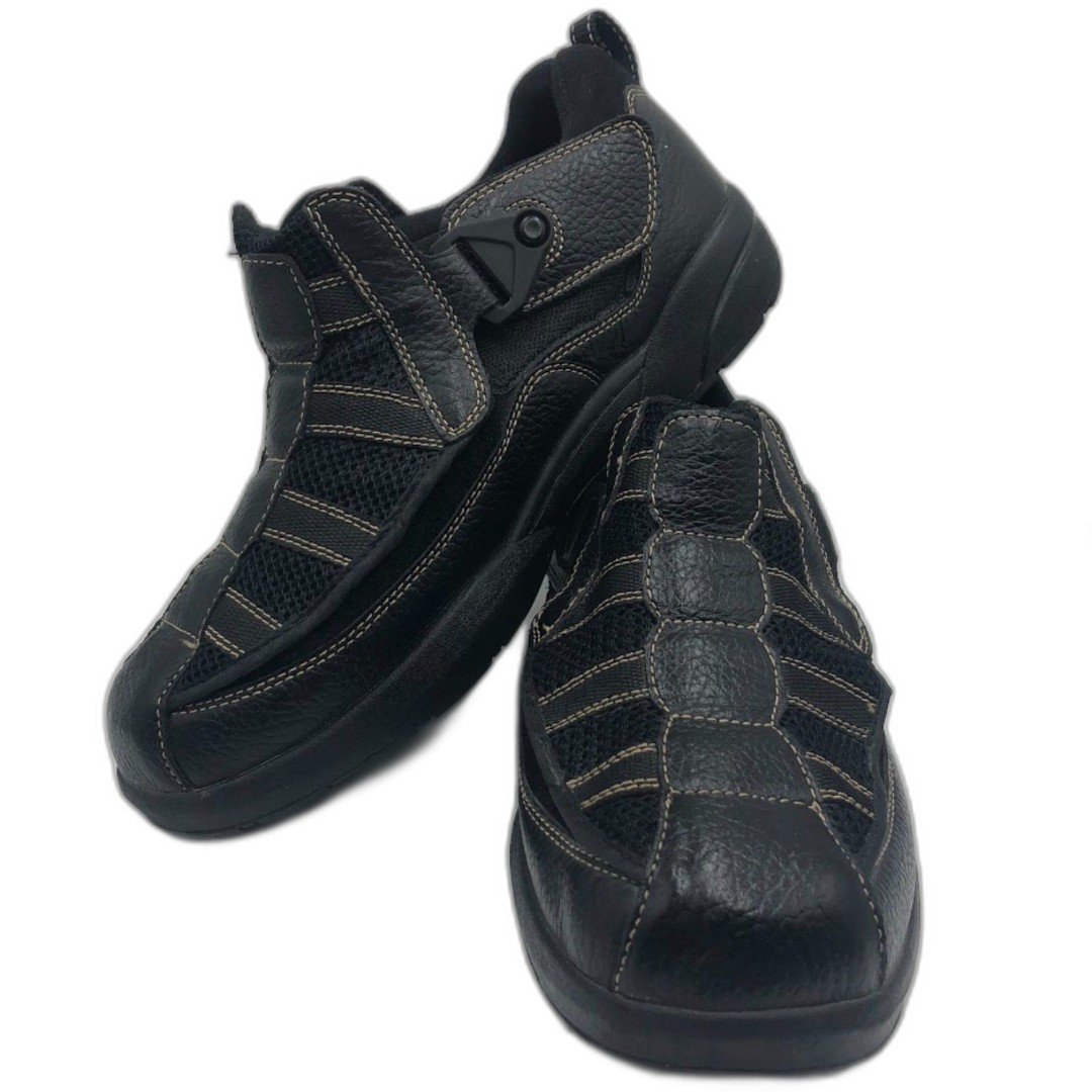 Dr Comfort Men's Black Diabetic Comfort Casual Fisherman Shoes Size 11W Slip On