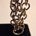 Sterling Silver 7 1/2 Charm Bracelet Triple Strand Round Link with Lobster Claw