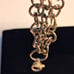 Sterling Silver 7 1/2 Charm Bracelet Triple Strand Round Link with Lobster Claw