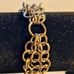 Sterling Silver 7 1/2 Charm Bracelet Triple Strand Round Link with Lobster Claw
