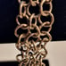 Sterling Silver 7 1/2 Charm Bracelet Triple Strand Round Link with Lobster Claw