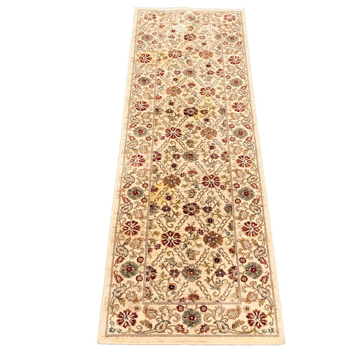 Marcella Verona Area Rug 25” x 83” Ivory Belgium High Density Kitchen Hallway