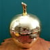 Vintage 1970's Avon Golden Apple Glass Candle Holder 5 x4 Diameter