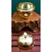 Vintage 1970's Avon Golden Apple Glass Candle Holder 5 x4 Diameter