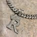 Initial Letter R &12mm 20 Miami Chain