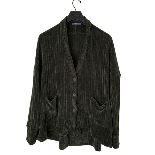 Alembika lagenlook cardigan jacket olive green women's size XL