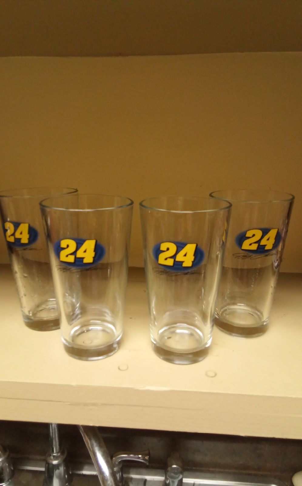 Glasses set of 4 vintage Jeff gordon