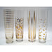 Set of 4 - La Fete Decal Champagne Flutes Zodax Golden Design On Each Clear Cup