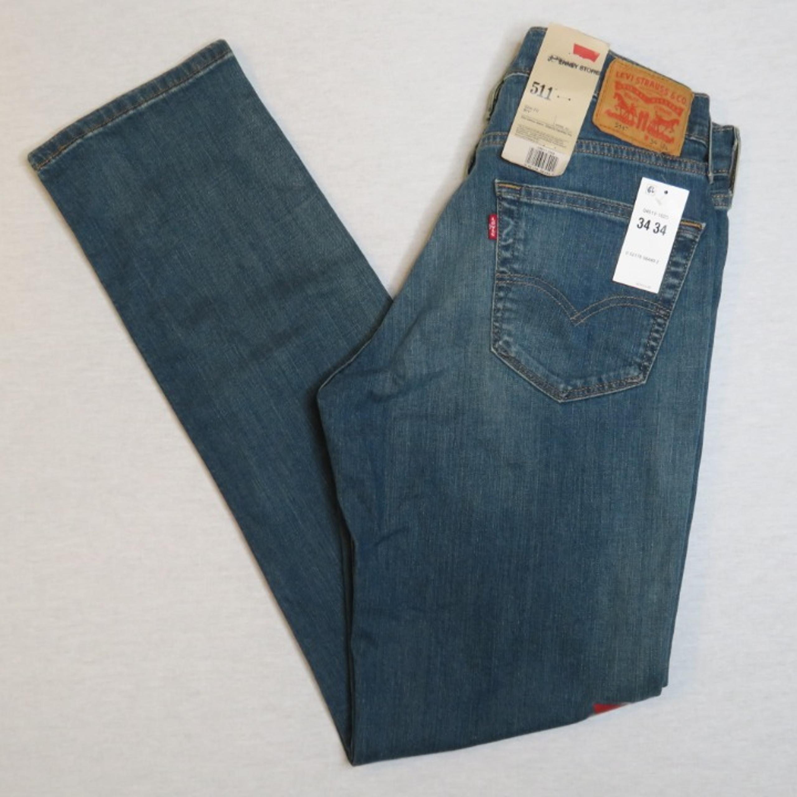 Levis 511 Jeans Mens 34 x 34 Slim Jeans
