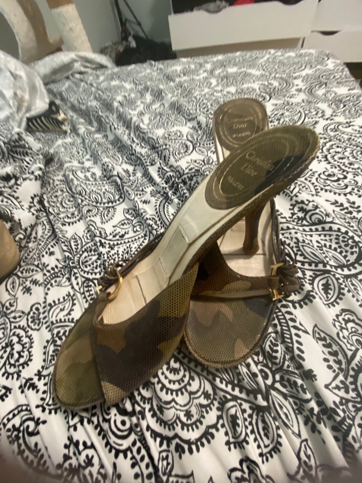 Christian Dior vintage camo heels