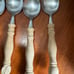 Vintage old homestead wood handle lot of 24 flatware